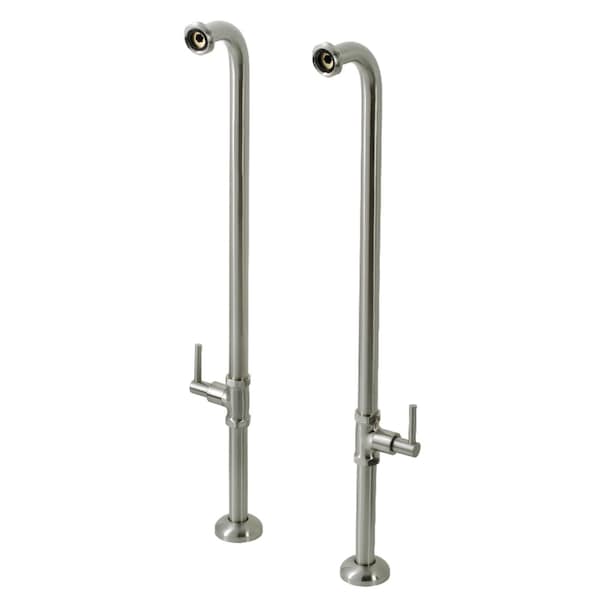 Aqua Vintage AE810S8DL Freestanding Tub Supply Line, Brushed Nickel AE810S8DL - main